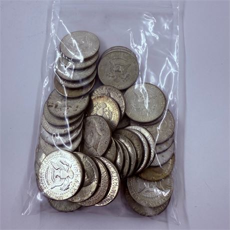 $20 Kennedy 40% Silver Halves 1965-1969