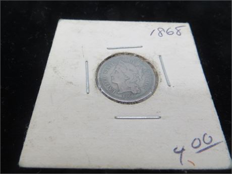 1868 Nickel Three Cent Piece