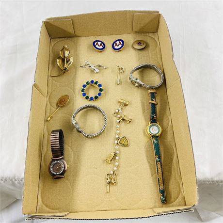 Vintage Jewelry + More Box Lot