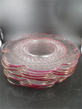 SALAD PLATES EDGE IN PINK