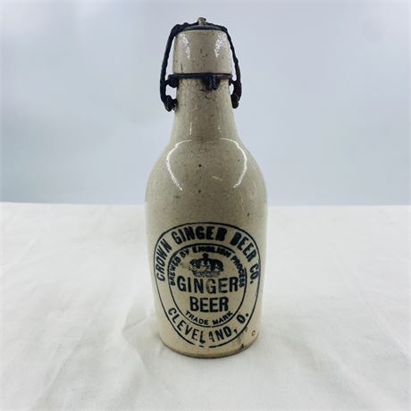 Antique Crown Ginger Beer Stoneware Bottle