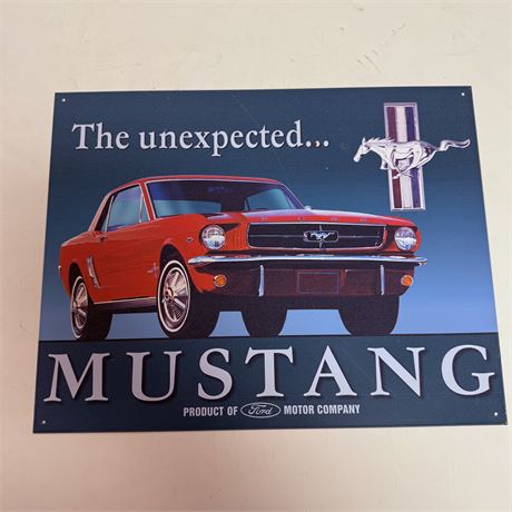 Ford Mustang 12.5x16” Metal Sign