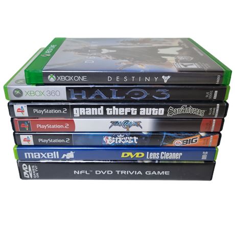 Video Game / DVD CASE LOT