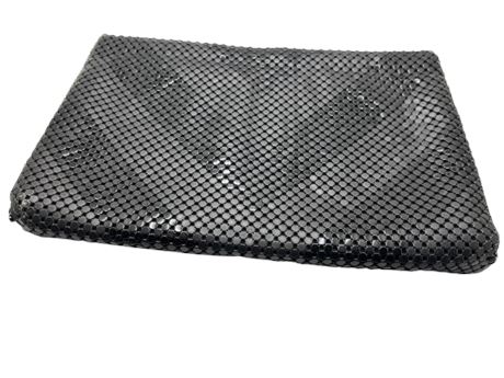 Black mesh evening bag