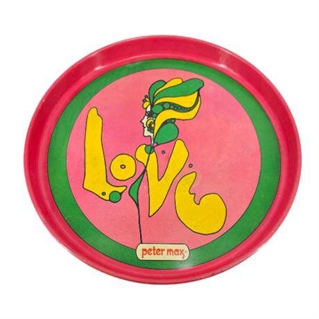 VTG Peter Max Metal Serving Platter