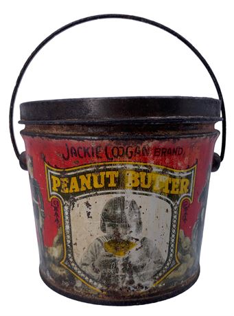 Jackie Coogan Brand Peanut Butter Dixie Advertising Tin Pail