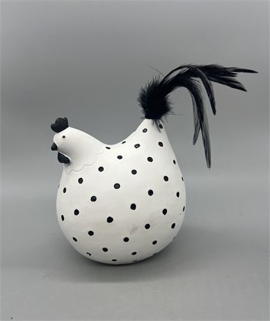 Painted Hen With Feather Tail