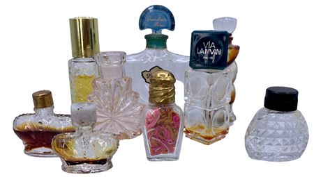 9 Antique to Vintage Glass Parisian Perfume Bottles