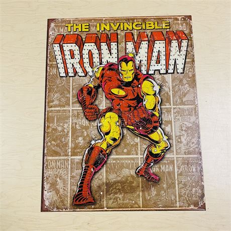 New Retro 12.5x16” Iron Man Metal Sign