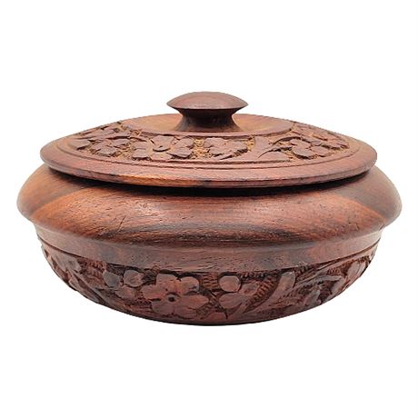 Carved Indian Wooden Bowl