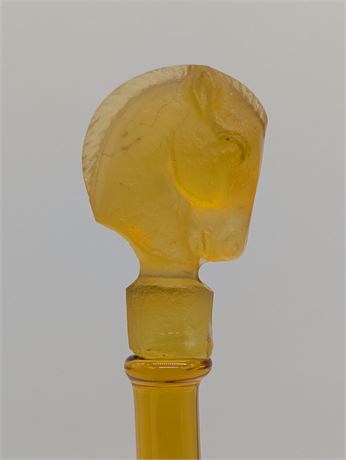Amber Horse Head Glass Cocktail Stir