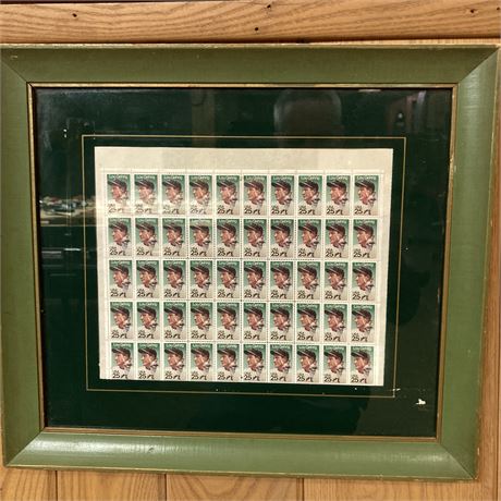 25 CENT LOU GEHRIG POSTAGE STAMPS, WHOLE SHEET!