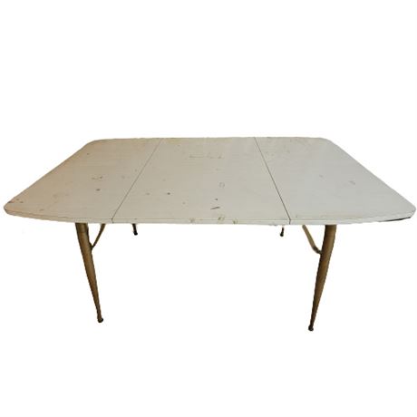 Vintage White Top Drop Leaf Table