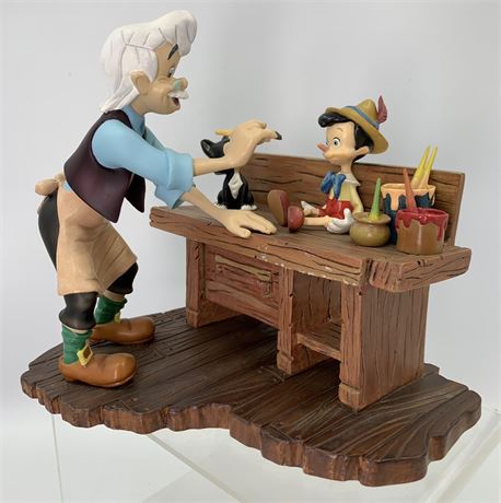 Disney Story Book Pinocchio Figurine in the Box