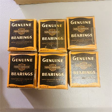 6 NOS WW2 Army Surplus Harley Davidson Bearings