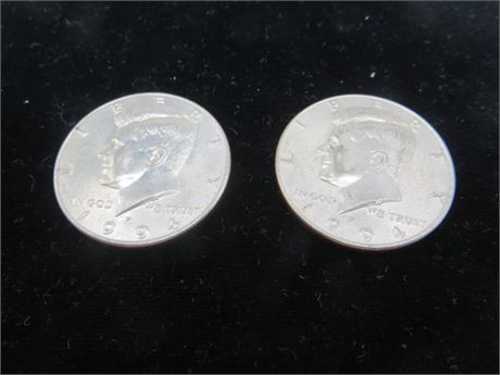 Two 1994 D Kennedy Half Dollars