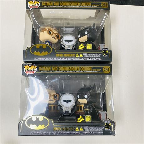 2 Funko Pop Batman & Commissioner Gordon