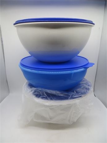 3 NEW VINTAGE TUPPERWARE VERY LARGE MIXING/STORAGE BOWLS