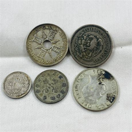5 Silver Coins from Early 1900’s