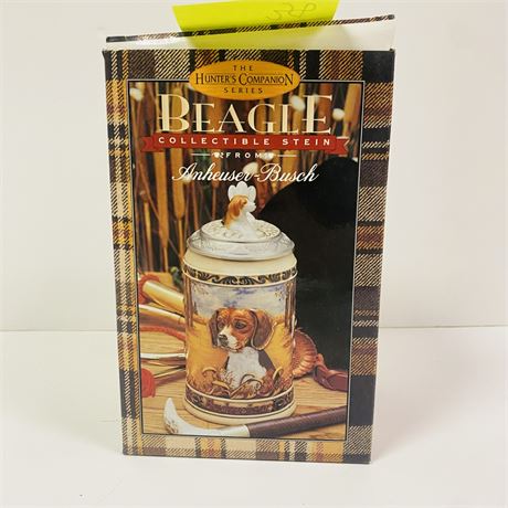 Budweiser Beagle Stein Mint in Orig Box