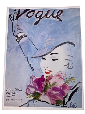 Large 15” Vintage Vogue Magazine Cover Reprint