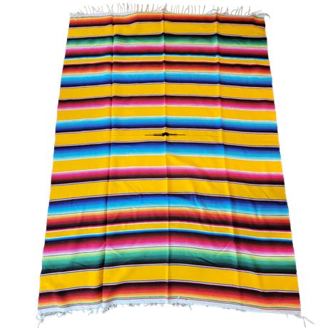 Mexican Saltillo Southwestern Yellow Blanket