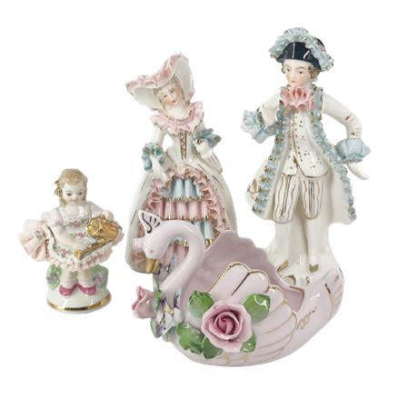 Lot of Victorian Style Porcelain Figurines