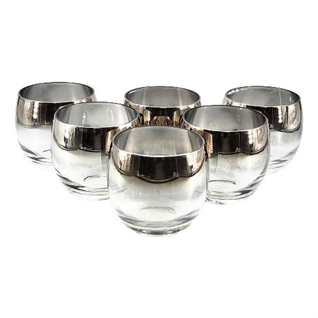 Mid-Century Dorothy Thorpe Style Silver Fade Roly Poly Glasses