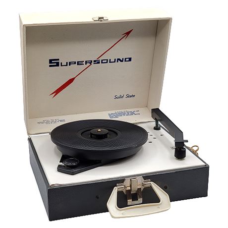 Vintage Supersound Model 973 Record Player, Needs Repairs