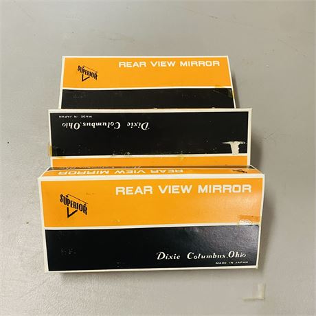 3 NOS Rear View Mirrors