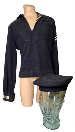 Vintage US Military Naval Soldier Sailor Tunic & Cap