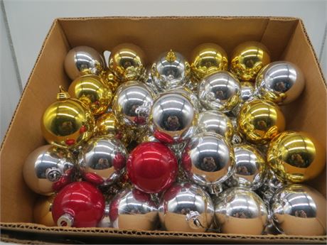 A Lot of Christmas Ornaments