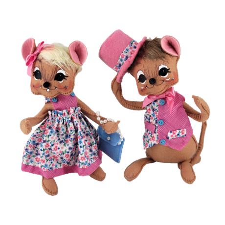 Annalee Springtime Boy & Girl Mouse 2016
