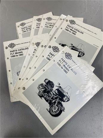 10 NOS Harley Davidson Parts Catalogs