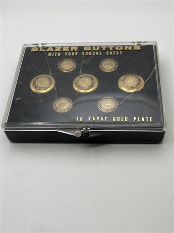 18 karat gold, plated, blazer buttons