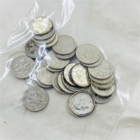 29 Roosevelt Silver Dimes