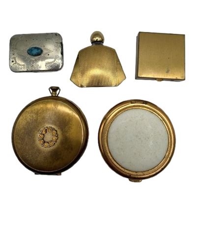 Vintage Compacts, Pill Case & Perfume Bottle