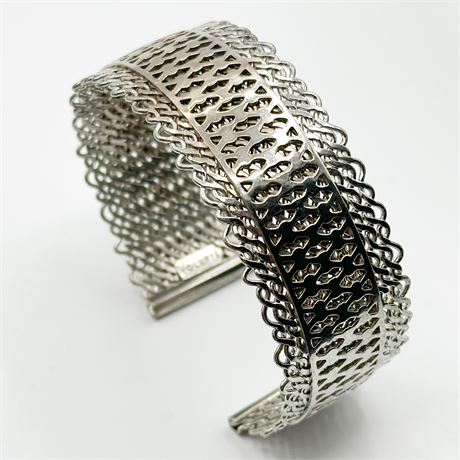 Vintage Volupté Silver-Tone Cuff Bracelet