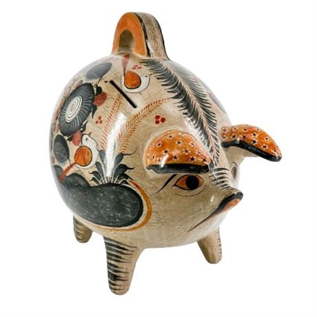 Mexican Tonala Terracotta Piggy Bank