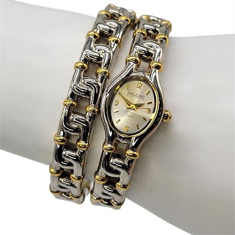 Joan Rivers Classics Two-Tone Cuff Watch & Bracelet Set