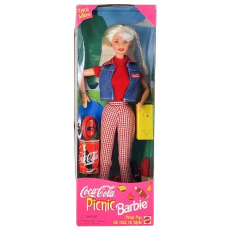 Vintage 1997 Coca-Cola Picnic Barbie Doll