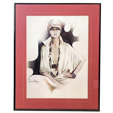 Vintage Framed Sara Moon Print "Lisa"
