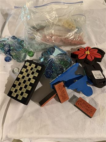 Chunky Stamps, Craft Items & Glass Gems