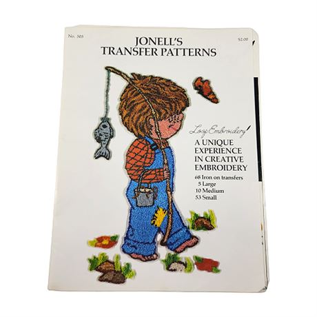 Vintage Punch Embroidery Transfer Patterns Book