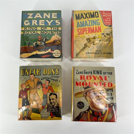 Lot of Vintage Big Little Books Uncle Don, Zane Grey & Others