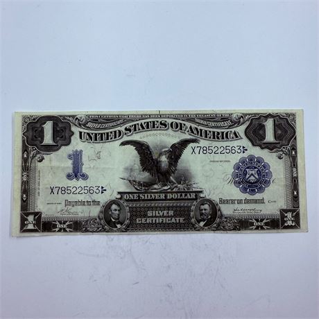 XF/AU 1899 $1 Black Eagle Silver Certificate