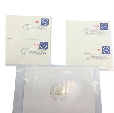 VTG 1989 Lot of Inauguration Day Bicentennial Pre Paid Envelopes