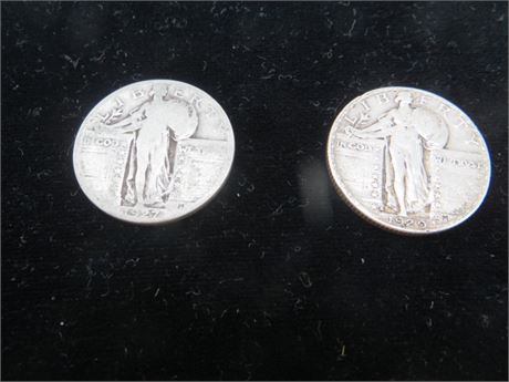 1927 & 1929 Standing Liberty Quarters