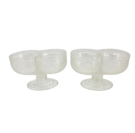 VTG Soda Fountain "Double Dipper" Ice Cream Dished