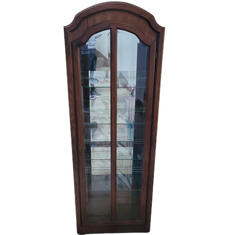 Pulaski Curio Cabinet - Lit with Beveled Glass Front and 5 Glass Shelves